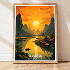 Vang Vieng - Laos - Travel Art Wall Decor Poster Print - Art Print - Travel Art Poster