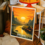 Vang Vieng - Laos - Travel Art Wall Decor Poster Print - Art Print - Travel Art Poster