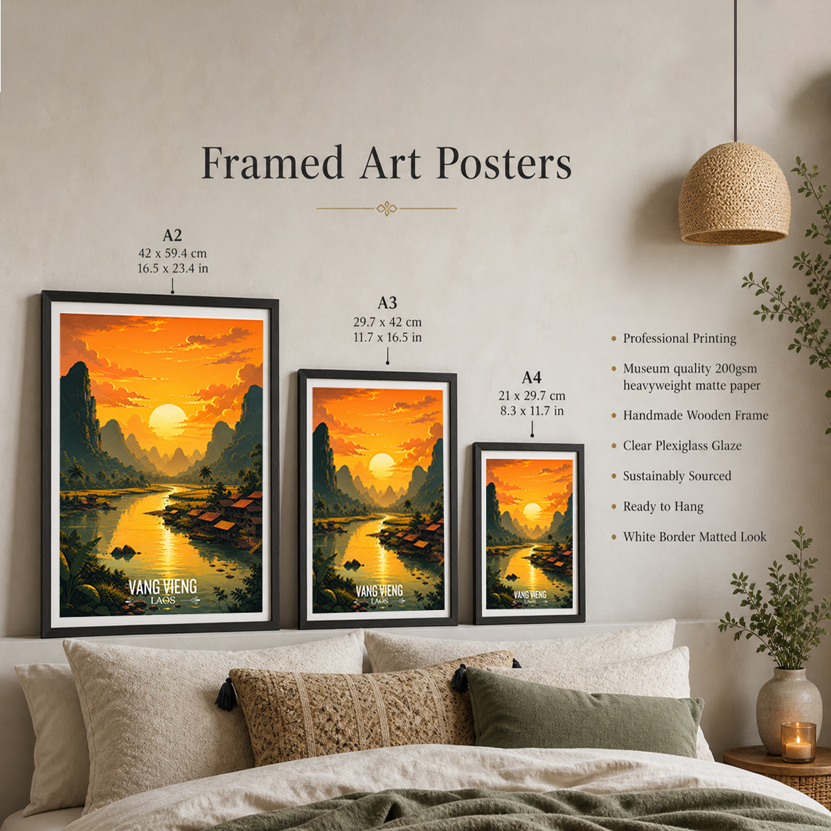 Vang Vieng - Laos - Travel Art Wall Decor Poster Print - Art Print - Travel Art Poster