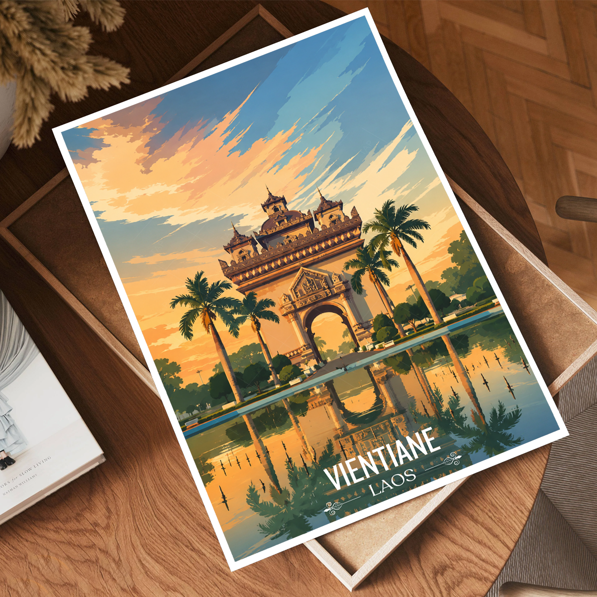 Vientiane - Laos - Travel Art Wall Decor Poster Print - Art Print - Travel Art Poster