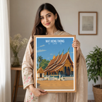 Wat Xieng Thong - Laos - Travel Art Wall Decor Poster Print - Art Print - Travel Art Poster