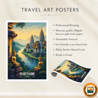 Xieng Thong - Laos - Travel Art Wall Decor Poster Print - Art Print - Travel Art Poster