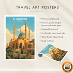 Al-Amin Mosque - Lebanon - Travel Art Wall Deco Poster Print - Art Print - Travel Art Poster