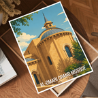 Al-Omari Grand Mosque - Lebanon - Travel Art Wall Deco Poster Print - Art Print - Travel Art Poster