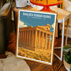 Baalbek Roman Ruins - Lebanon - Travel Art Wall Deco Poster Print - Art Print - Travel Art Poster