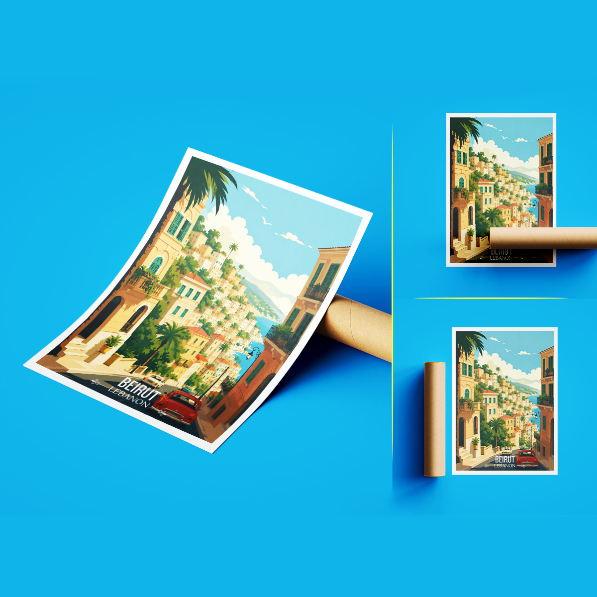 Beirut - Lebanon - Travel Art Wall Deco Poster Print - Art Print - Travel Art Poster
