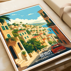 Beirut - Lebanon - Travel Art Wall Deco Poster Print - Art Print - Travel Art Poster