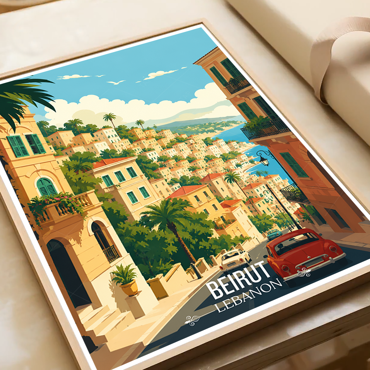 Beirut - Lebanon - Travel Art Wall Deco Poster Print - Art Print - Travel Art Poster