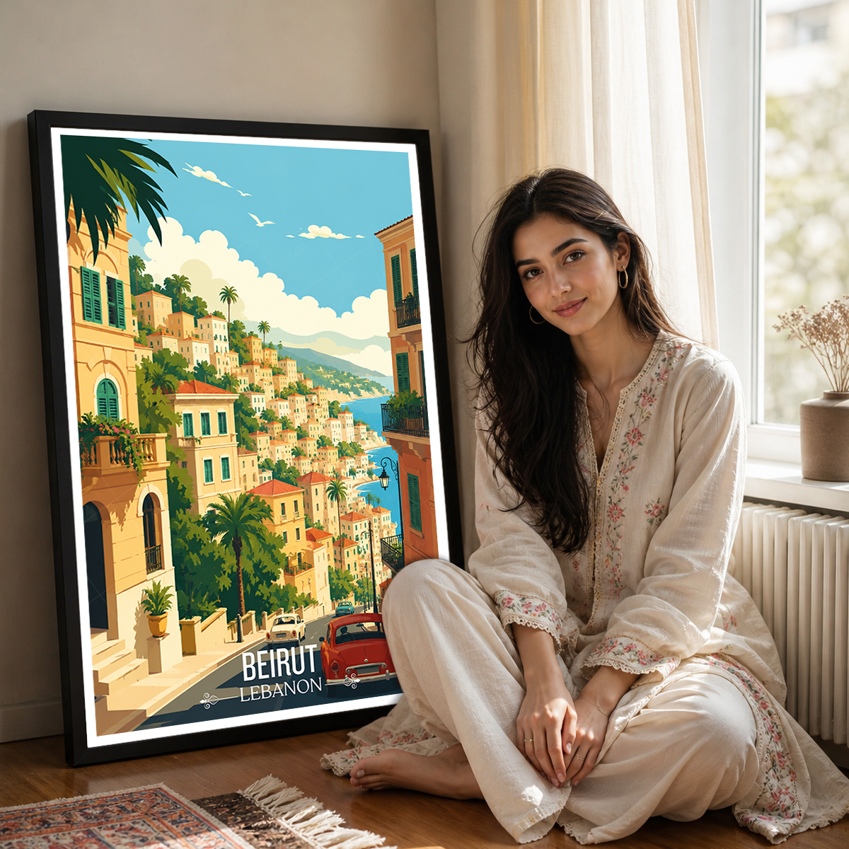 Beirut - Lebanon - Travel Art Wall Deco Poster Print - Art Print - Travel Art Poster
