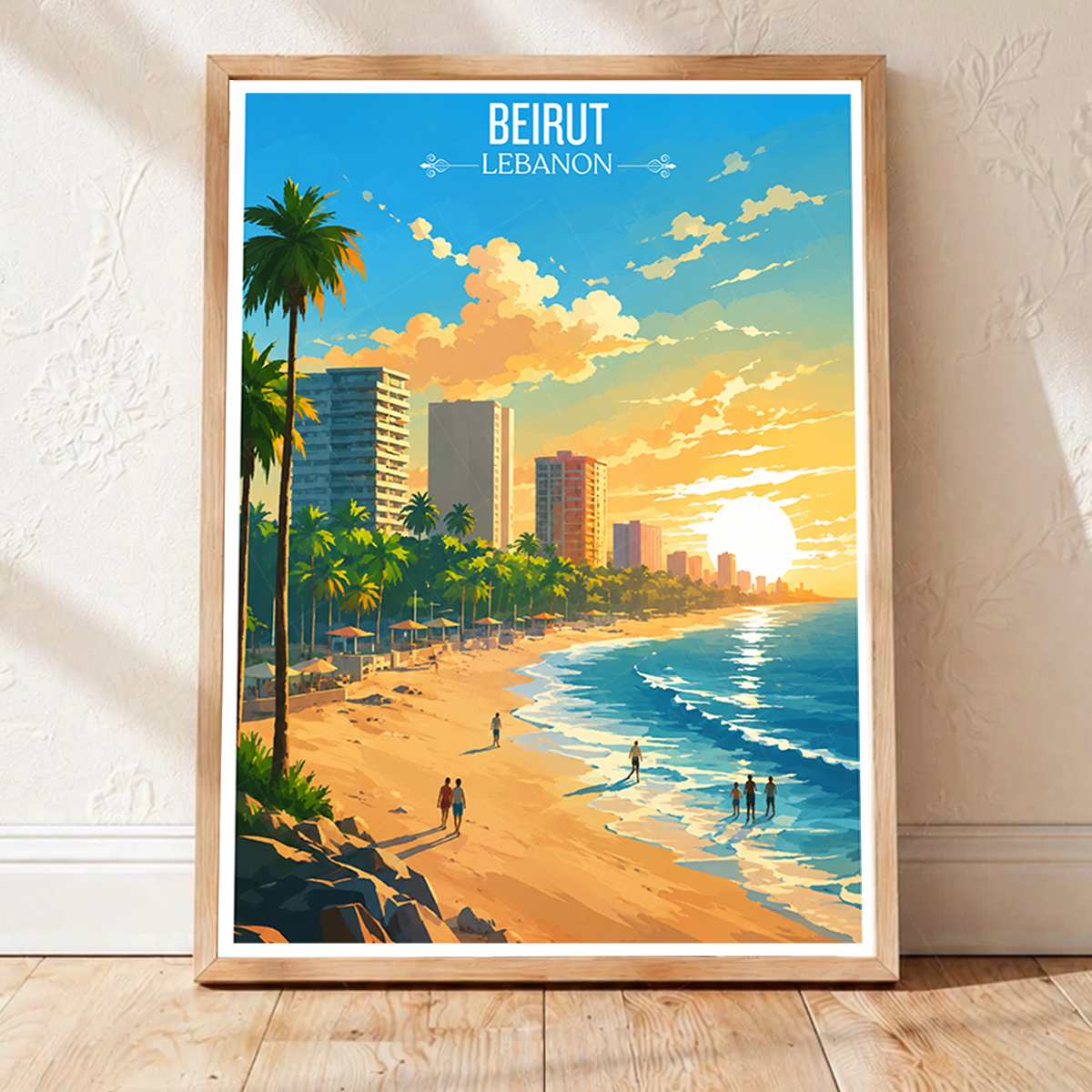 Beirut City - Lebanon - Travel Art Wall Deco Poster Print - Art Print - Travel Art Poster