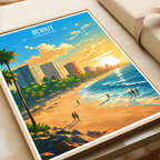 Beirut City - Lebanon - Travel Art Wall Deco Poster Print - Art Print - Travel Art Poster