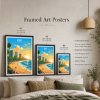 Beirut City - Lebanon - Travel Art Wall Deco Poster Print - Art Print - Travel Art Poster