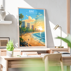 Beirut City - Lebanon - Travel Art Wall Deco Poster Print - Art Print - Travel Art Poster