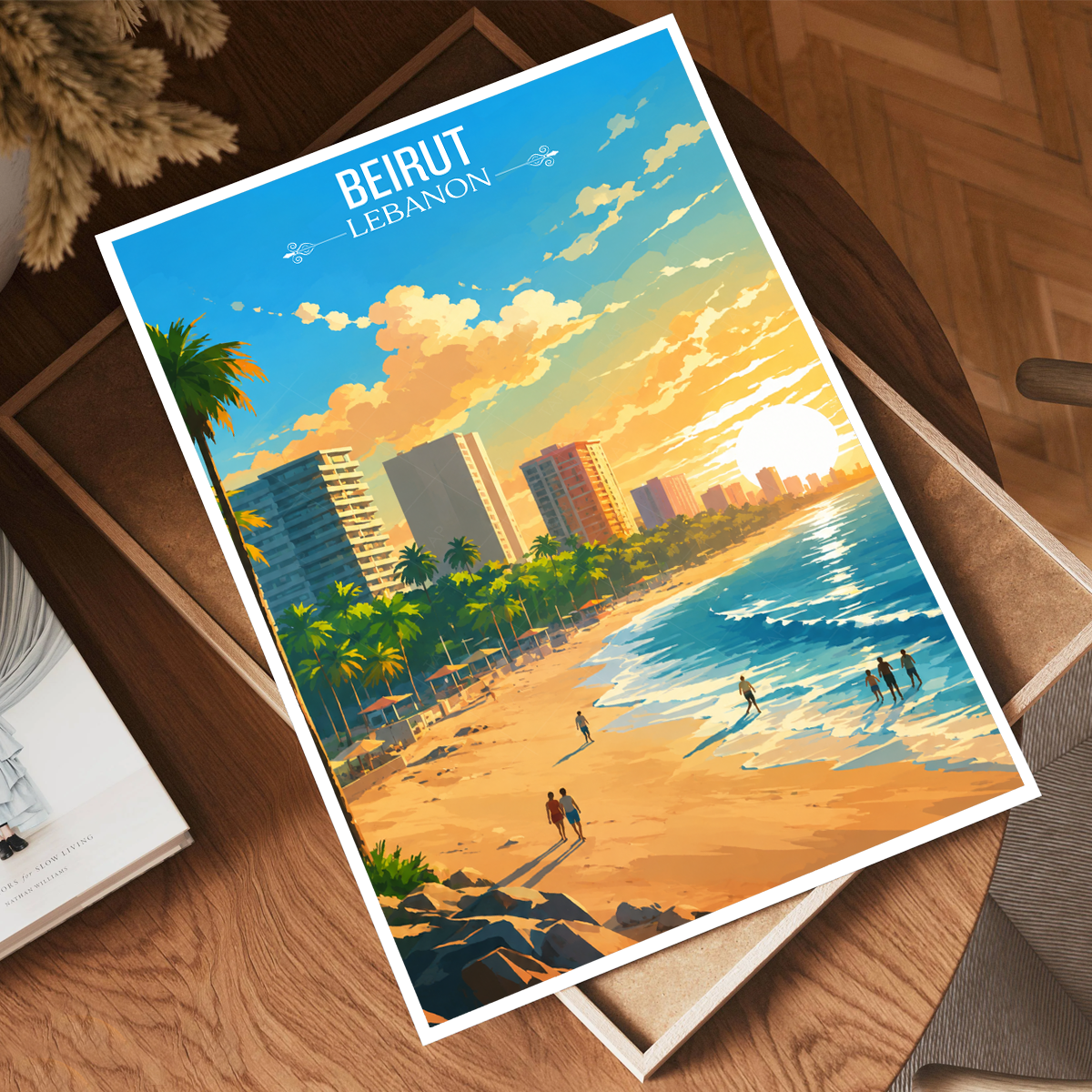 Beirut City - Lebanon - Travel Art Wall Deco Poster Print - Art Print - Travel Art Poster