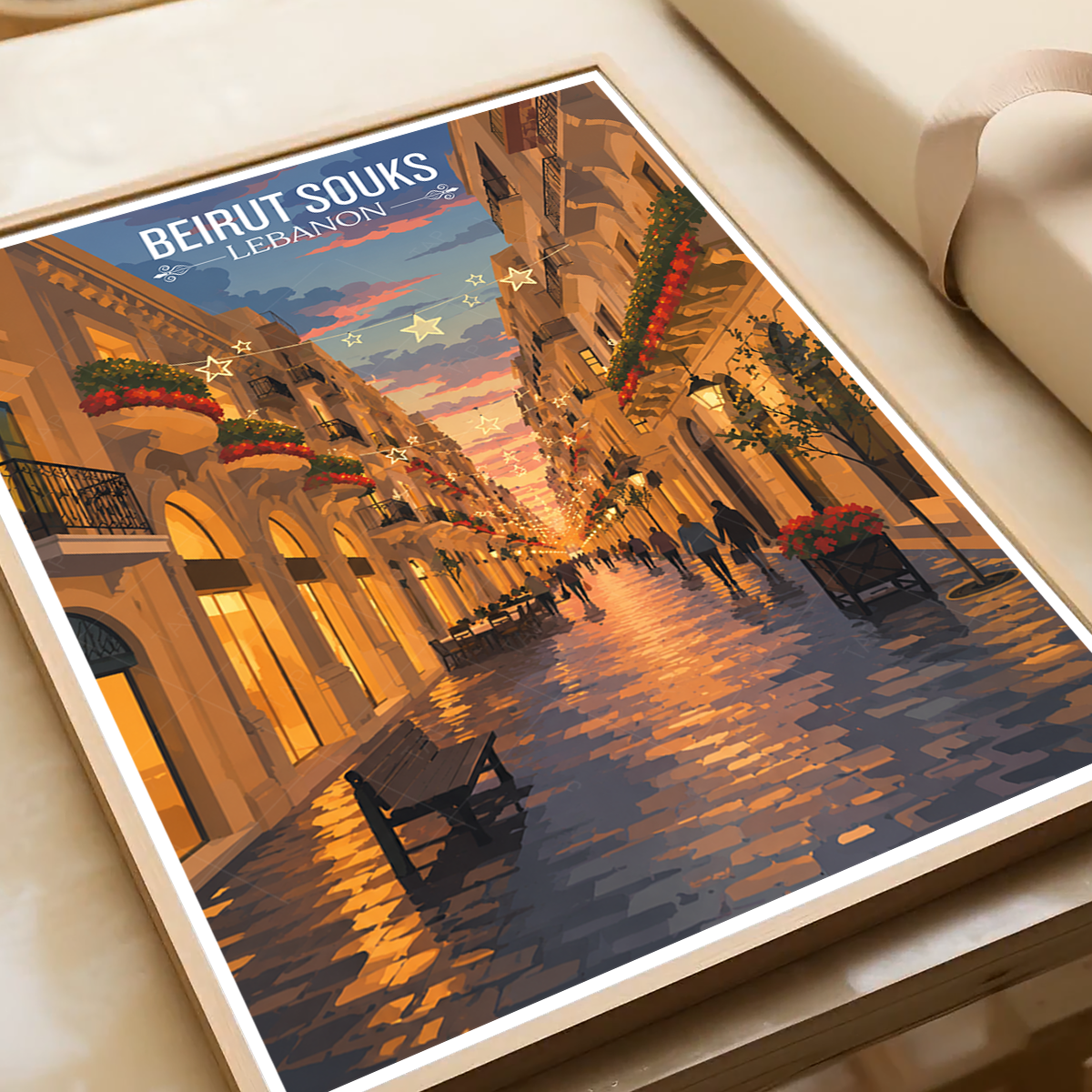 Beirut Souks - Lebanon - Travel Art Wall Deco Poster Print - Art Print - Travel Art Poster