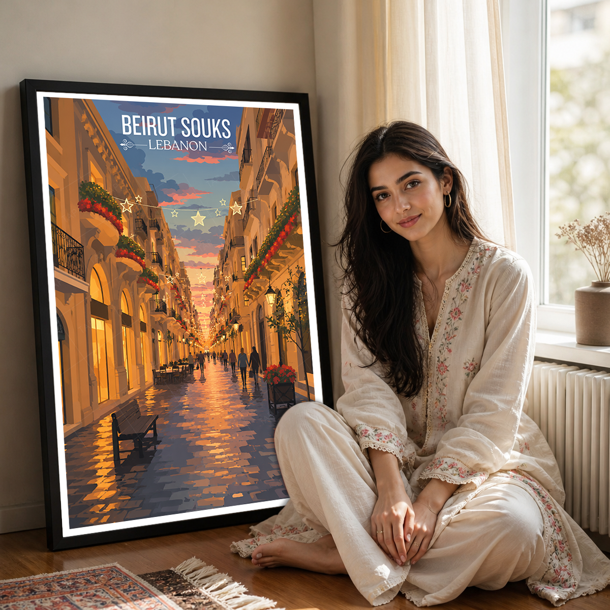 Beirut Souks - Lebanon - Travel Art Wall Deco Poster Print - Art Print - Travel Art Poster