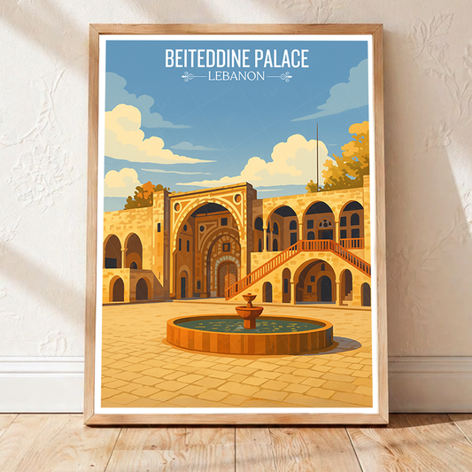 Beiteddine Palace - Lebanon - Travel Art Wall Deco Poster Print - Art Print - Travel Art Poster