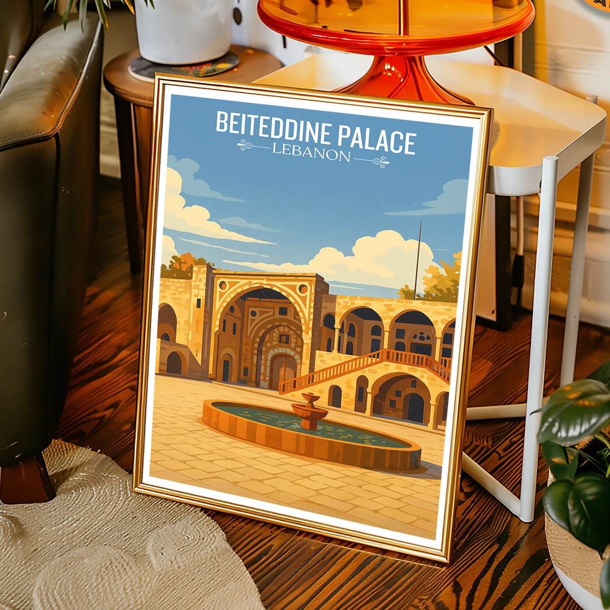 Beiteddine Palace - Lebanon - Travel Art Wall Deco Poster Print - Art Print - Travel Art Poster