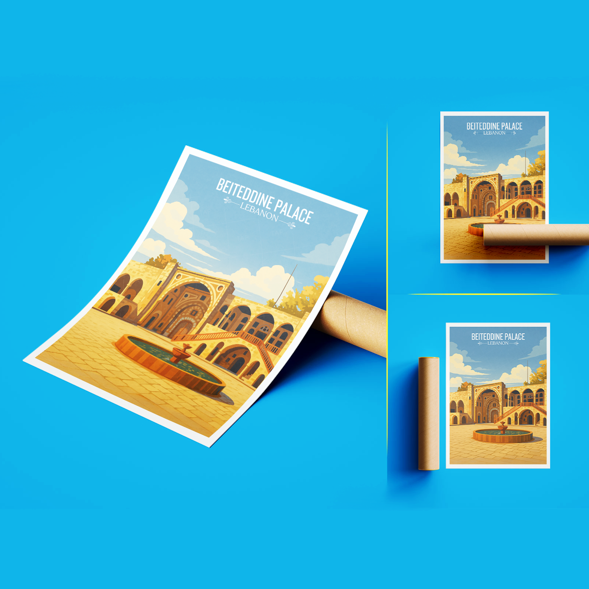 Beiteddine Palace - Lebanon - Travel Art Wall Deco Poster Print - Art Print - Travel Art Poster