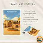 Beiteddine Palace - Lebanon - Travel Art Wall Deco Poster Print - Art Print - Travel Art Poster