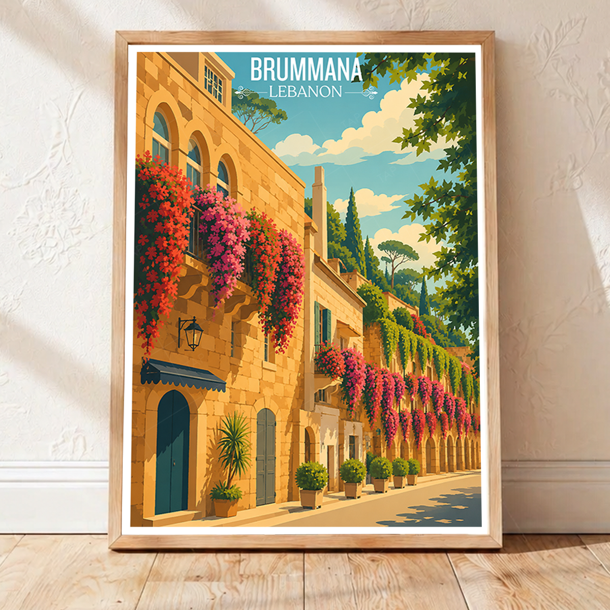 Brummana - Lebanon - Travel Art Wall Deco Poster Print - Art Print - Travel Art Poster
