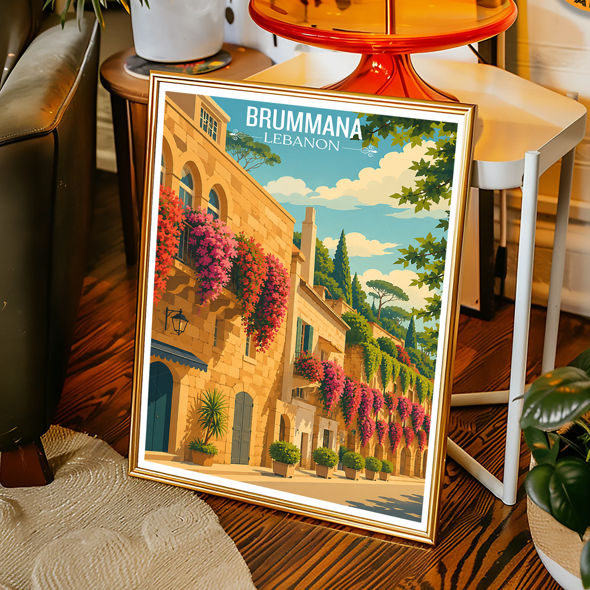 Brummana - Lebanon - Travel Art Wall Deco Poster Print - Art Print - Travel Art Poster