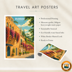 Brummana - Lebanon - Travel Art Wall Deco Poster Print - Art Print - Travel Art Poster