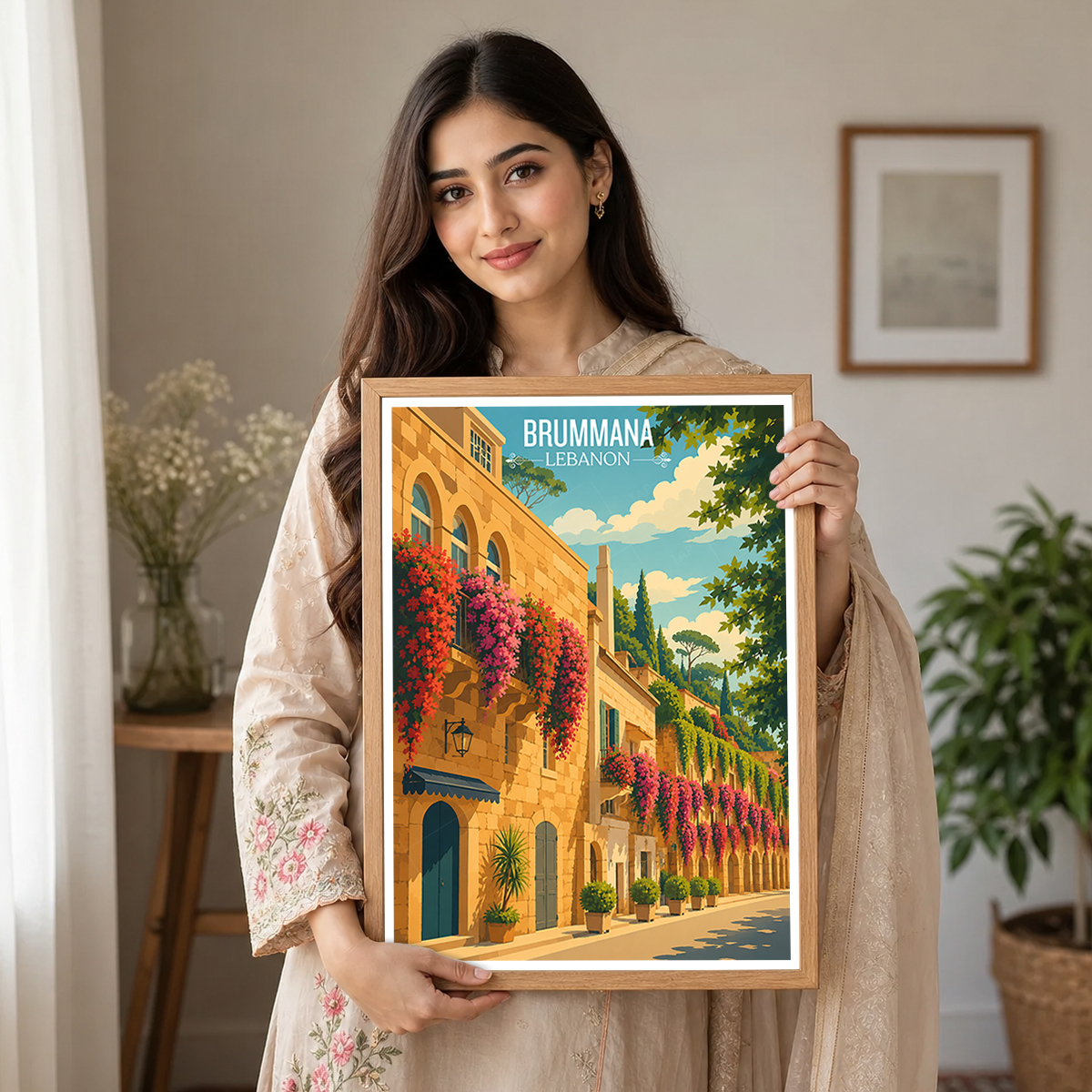Brummana - Lebanon - Travel Art Wall Deco Poster Print - Art Print - Travel Art Poster