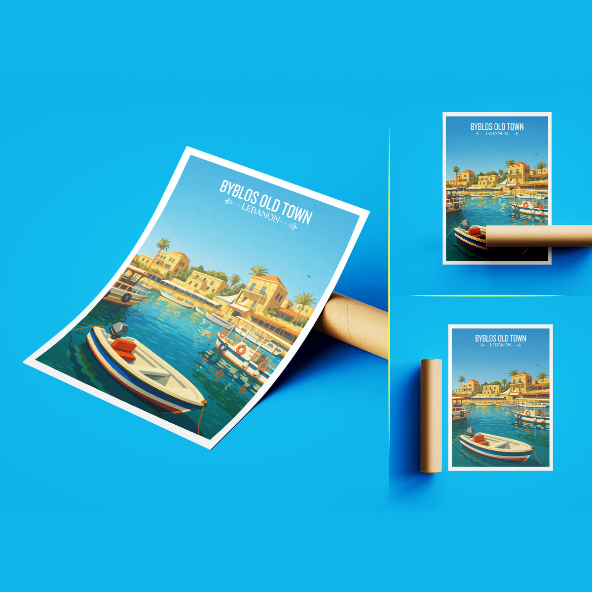 Byblos Old Town - Lebanon - Travel Art Wall Deco Poster Print - Art Print - Travel Art Poster