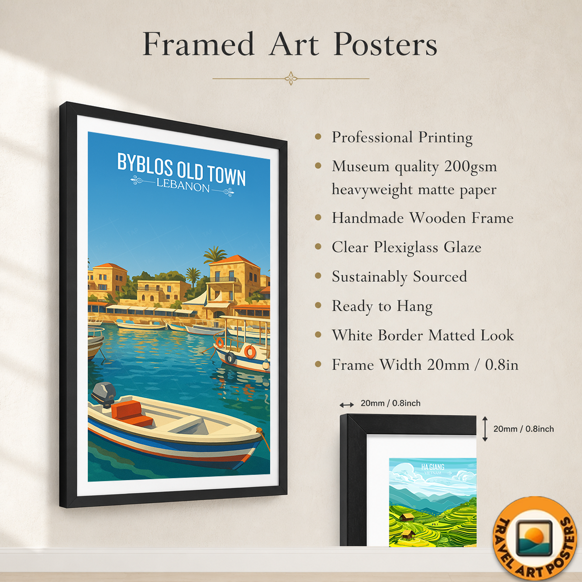 Byblos Old Town - Lebanon - Travel Art Wall Deco Poster Print - Art Print - Travel Art Poster