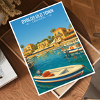 Byblos Old Town - Lebanon - Travel Art Wall Deco Poster Print - Art Print - Travel Art Poster
