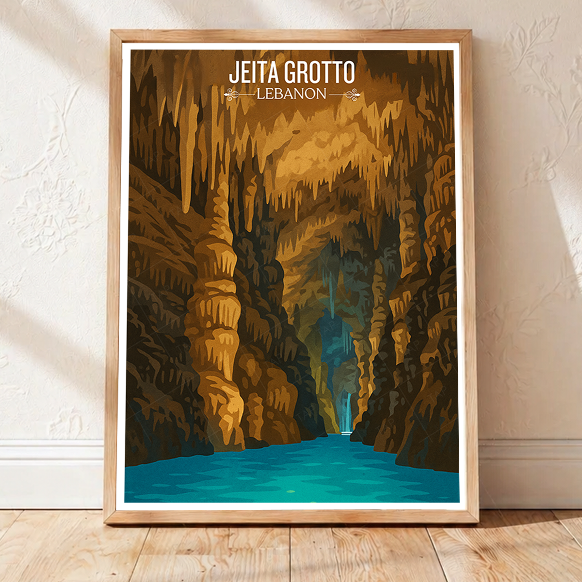 Jeita Grotto - Lebanon - Travel Art Wall Deco Poster Print - Art Print - Travel Art Poster