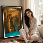 Jeita Grotto - Lebanon - Travel Art Wall Deco Poster Print - Art Print - Travel Art Poster