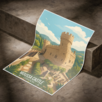 Moussa Castle - Lebanon - Travel Art Wall Deco Poster Print - Art Print - Travel Art Poster