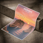 Pigeon Rocks - Lebanon - Travel Art Wall Deco Poster Print - Art Print - Travel Art Poster