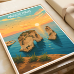 Raouche Rocks - Lebanon - Travel Art Wall Deco Poster Print - Art Print - Travel Art Poster