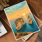 Raouche Rocks - Lebanon - Travel Art Wall Deco Poster Print - Art Print - Travel Art Poster