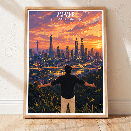 Ampang - Malaysia - Vintage Travel Wall Art Poster Print - Art Print - Travel Art Poster