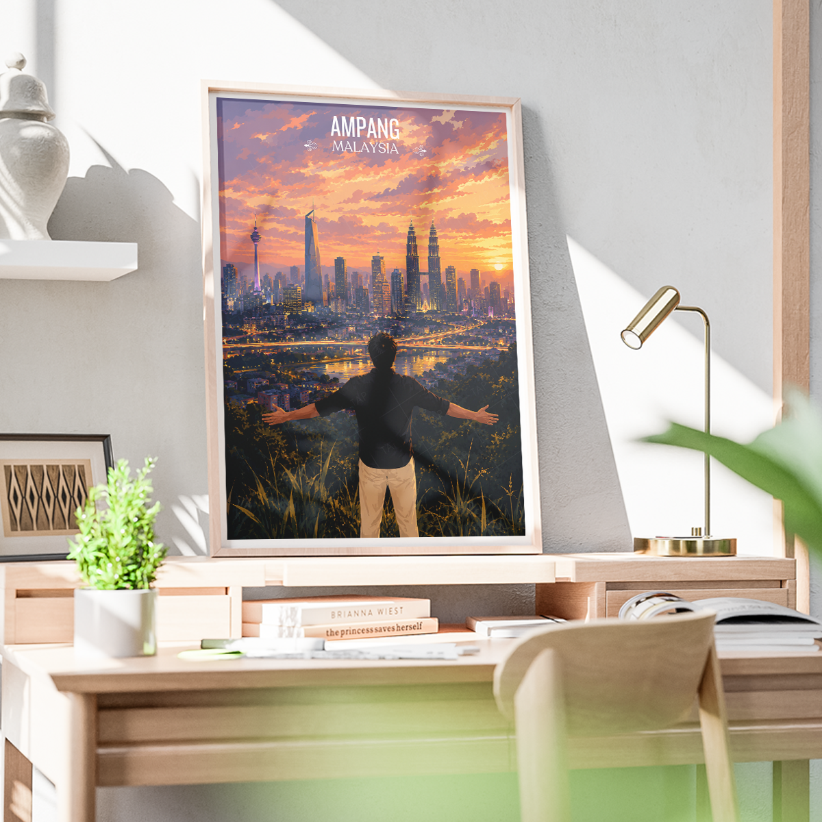 Ampang - Malaysia - Vintage Travel Wall Art Poster Print