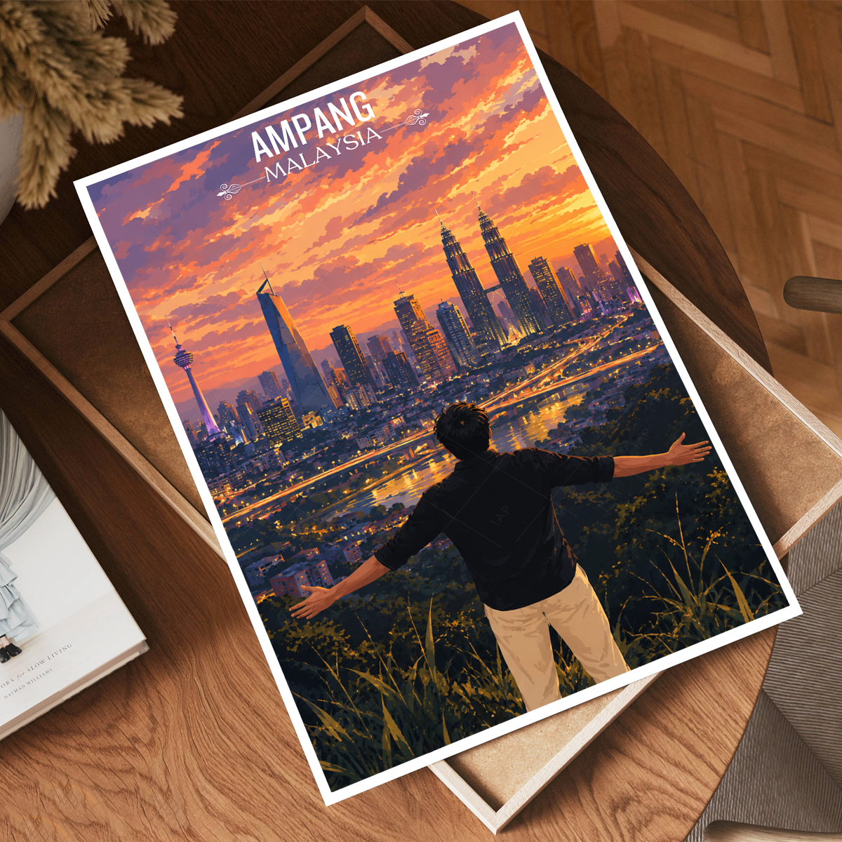 Ampang - Malaysia - Vintage Travel Wall Art Poster Print