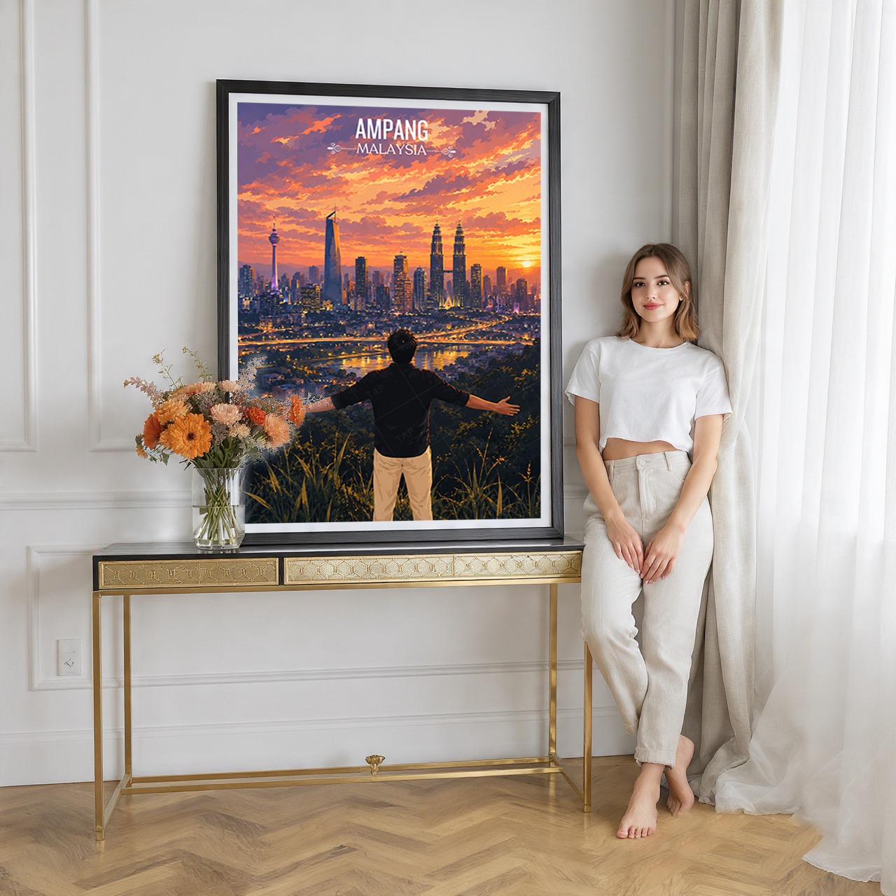 Ampang - Malaysia - Vintage Travel Wall Art Poster Print
