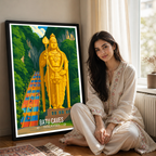 Batu Caves - Malaysia - Vintage Travel Wall Art Poster Print
