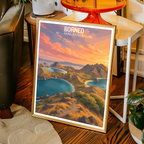 Borneo - Malaysia - Vintage Travel Wall Art Poster Print
