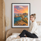Borneo - Malaysia - Vintage Travel Wall Art Poster Print