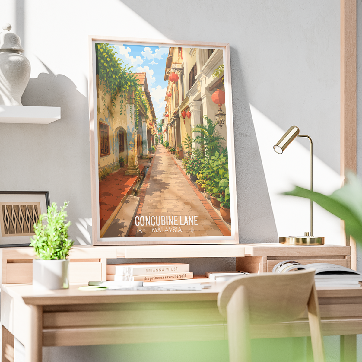 Concubine Lane - Malaysia - Vintage Travel Wall Art Poster Print