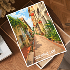 Concubine Lane - Malaysia - Vintage Travel Wall Art Poster Print