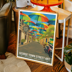 George Town Street Art - Malaysia - Vintage Travel Wall Art Poster Print