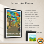 George Town Street Art - Malaysia - Vintage Travel Wall Art Poster Print