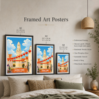 George Town - Malaysia - Vintage Travel Wall Art Poster Print