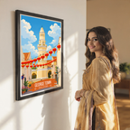 George Town - Malaysia - Vintage Travel Wall Art Poster Print